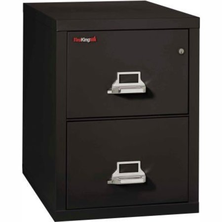 FIRE KING Fireking Fireproof 2 Drawer Vertical File Cabinet - Legal Size 21"W x 31-1/2"D x 28"H - Black 2-2131C